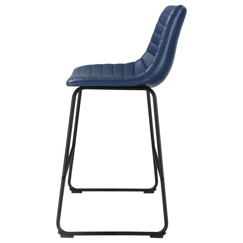  Coaster Furniture Zuni 107208 Faux Leather Upholstered Counter Chair - Blue IMAGE 5