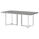 Coaster Furniture Sterling Dining Table with Faux Marble Top and Pedestal Base 108121 IMAGE 7