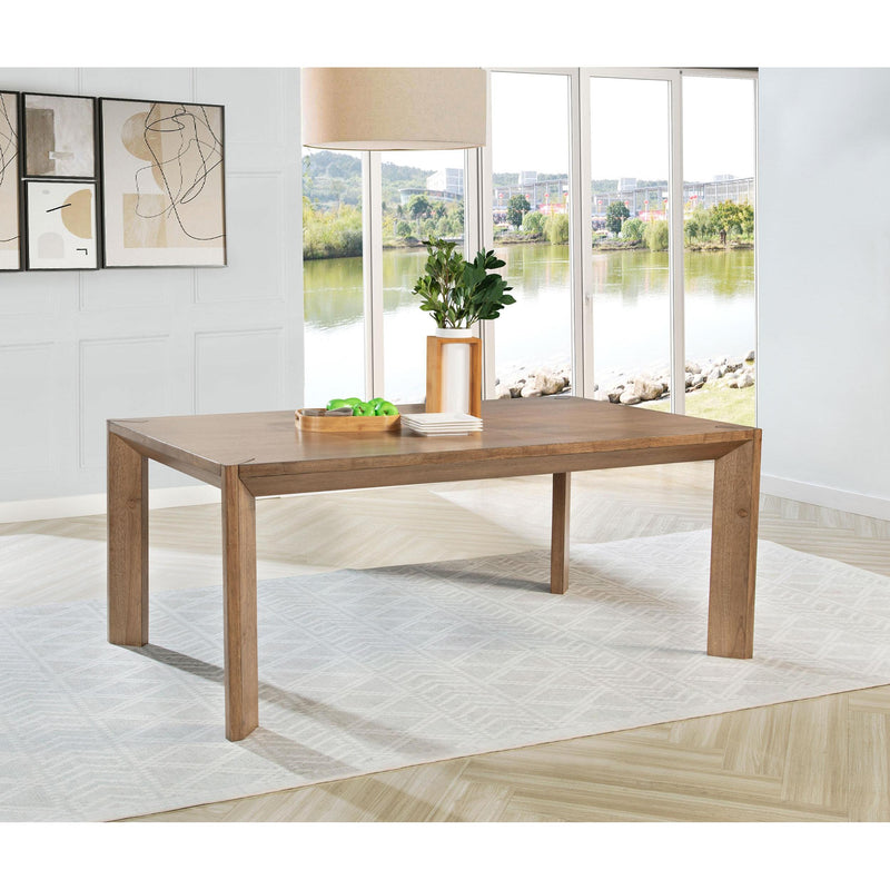 Coaster Furniture Bruner 109101 72-inch Rectangular Wood Dining Table - Natural Brown IMAGE 2