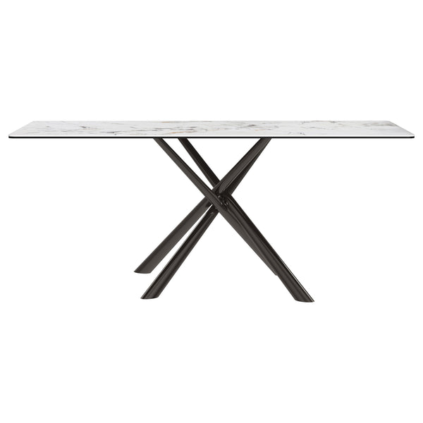  Coaster Furniture Carvell 109371 Rectangular Sintered Stone Dining Table - Mirage White IMAGE 1