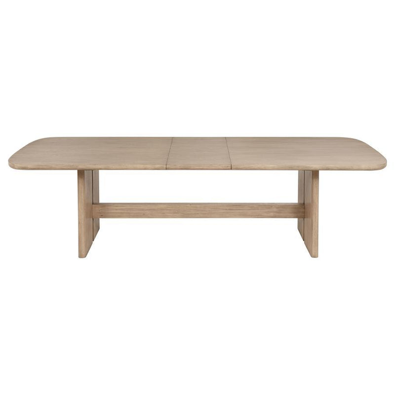  Coaster Furniture Kailani 109381 110-inch Rectangular Wood Dining Table - Beige Oak IMAGE 5