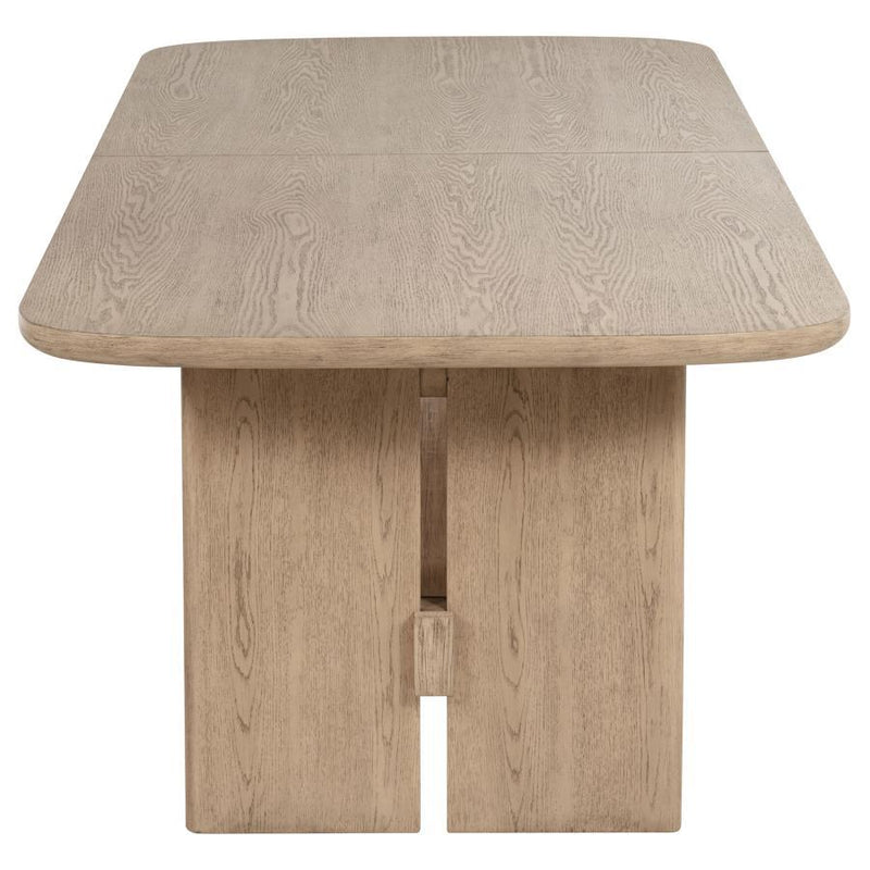  Coaster Furniture Kailani 109381 110-inch Rectangular Wood Dining Table - Beige Oak IMAGE 7