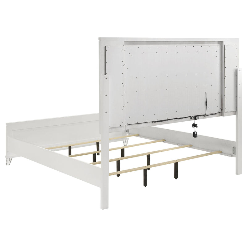  Coaster Furniture Marmore 224961KW 64-inch California King Bed LED Headboard - White IMAGE 4