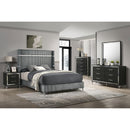  Coaster Furniture Lucia 224991KE 61-inch Upholstered Eastern King Wingback Bed - Grey IMAGE 5