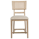  Coaster Furniture Kailani 109389 Rattan Cane Counter Side Chair - Beige Oak IMAGE 3