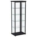 Coaster Furniture Aero 950400 5-shelf Display Curio Cabinet with LED Lighting - Black IMAGE 4