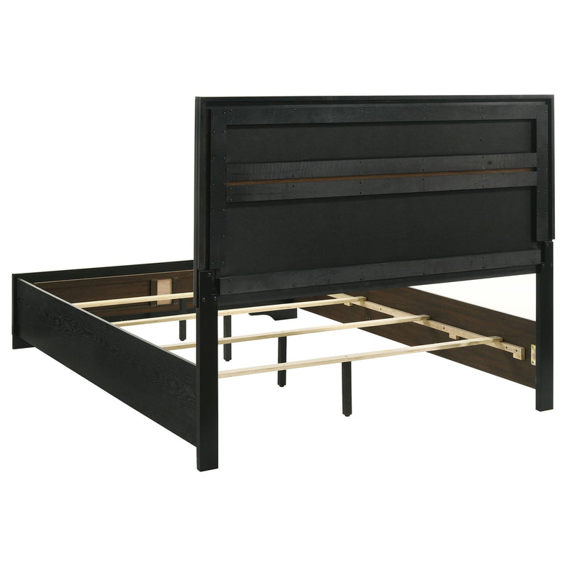  Coaster Furniture Miranda 206360KW 54-inch Upholstered California King Panel Bed - Black IMAGE 4