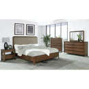  Coaster Furniture Maderia 223321KW 57-inch Upholstered California King Panel Bed - Walnut IMAGE 5