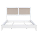  Coaster Furniture Bexhill 223471KW 56-inch Upholstered California King Panel Bed - White IMAGE 3