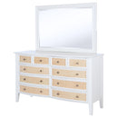 Coaster Furniture Bexhill 223473M 10-Drawer Dresser and Mirror - White IMAGE 3