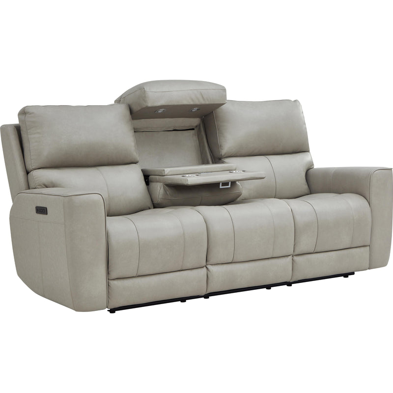  Leather Italia USA Laredo 4111-EHZ1564F-031605LV Power Reclining Sofa - Cement IMAGE 2