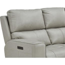  Leather Italia USA Laredo 4111-EHZ1564F-031605LV Power Reclining Sofa - Cement IMAGE 4
