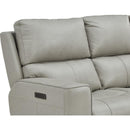  Leather Italia USA Laredo 4111-EHZ1564C-021605LV Power Reclining Loveseat - Cement IMAGE 4