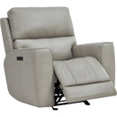  Leather Italia USA Laredo 4111-EH1564G-011605LV Power Glider Recliner - Cement IMAGE 1