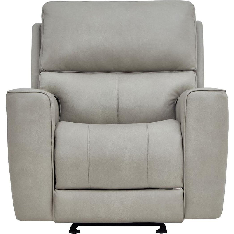  Leather Italia USA Laredo 4111-EH1564G-011605LV Power Glider Recliner - Cement IMAGE 2