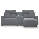 Signature Design by Ashley Modmax 65906S4 3 pc Power Reclining Sectional with Chaise IMAGE 1