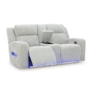 Signature Design by Ashley Forest Lake PC6420318 Power Reclining Loveseat with Console and Adjustable Headrest IMAGE 2