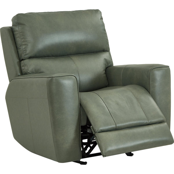  Leather Italia USA Laredo 4111-EH1564G-011607LV Power Glider Recliner - Sage Moss IMAGE 1