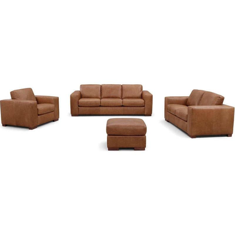  Leather Italia USA Inglewood 1020-2014-00B5800A Ottoman - Vintage Brown Derby IMAGE 2