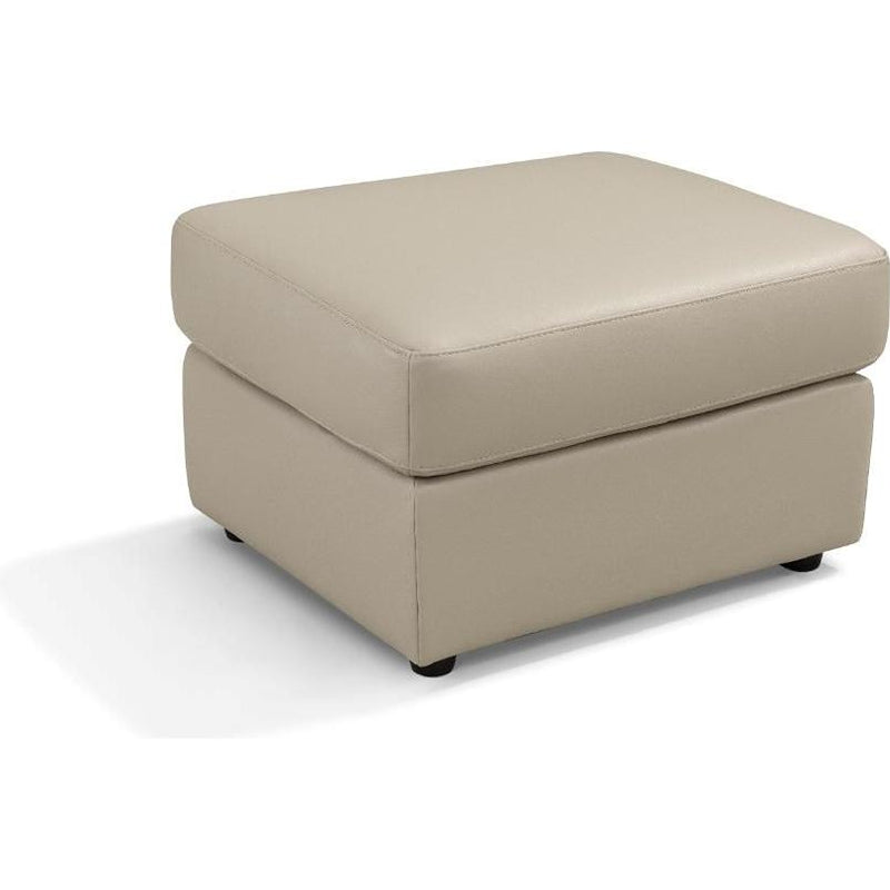  Leather Italia USA Maddox 1020-1814-00N1633A Ottoman - Taupe Khaki IMAGE 2
