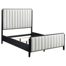  Coaster Furniture Brookmead 224710KE 60-inch Upholstered Eastern King Bed - Black IMAGE 1