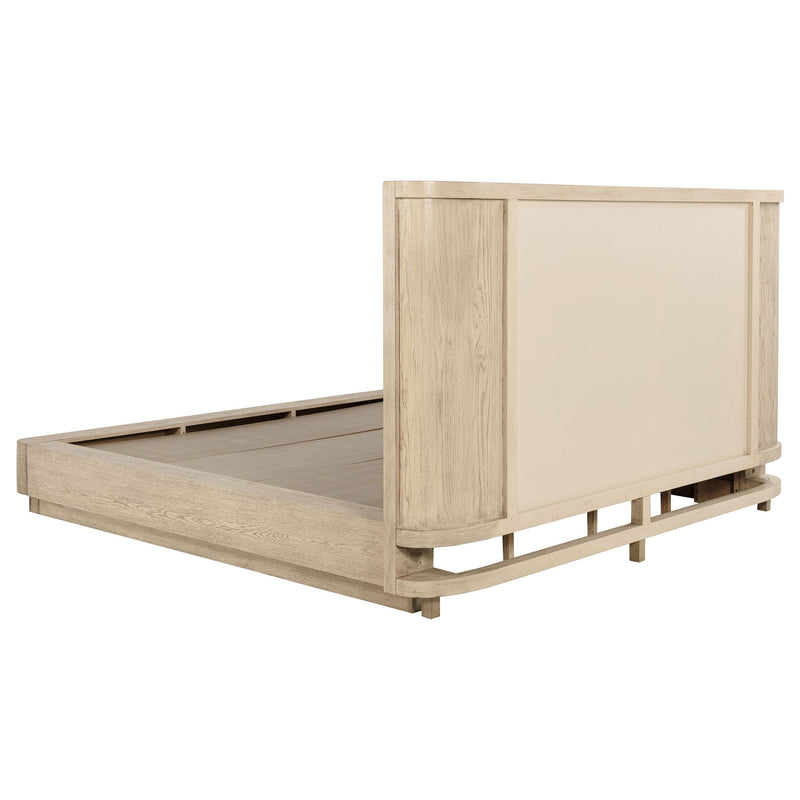  Coaster Furniture Kailani 225041KE 49-inch Eastern King Wingback Bed - Beige Oak IMAGE 3
