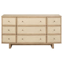  Coaster Furniture Kailani 225043 9-Drawer Dresser Cabinet - Beige Oak IMAGE 2