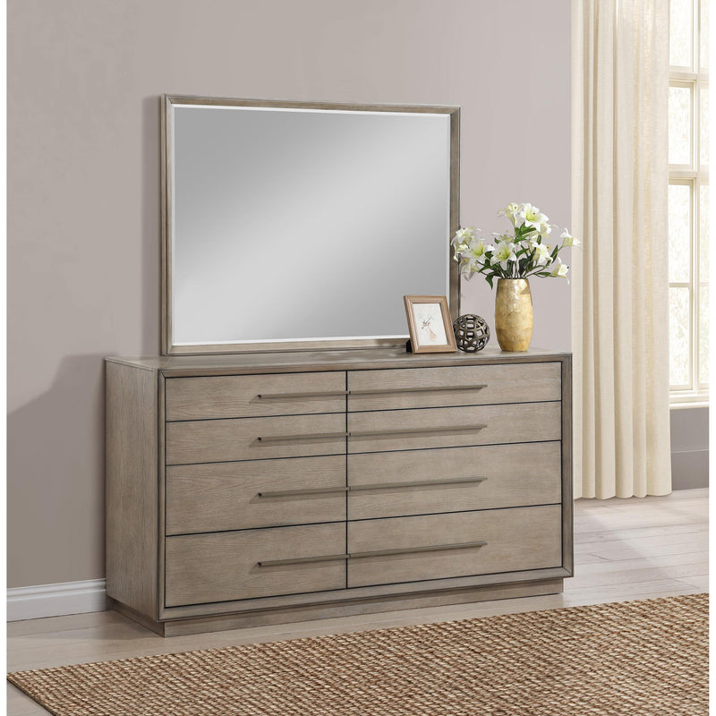 Coaster Furniture Durango 223273M 8-Drawer Dresser and Mirror - Taupe Oak IMAGE 9