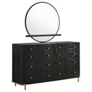 Coaster Furniture Arini 224333M 8-Drawer Dresser with Mirror - Black IMAGE 1