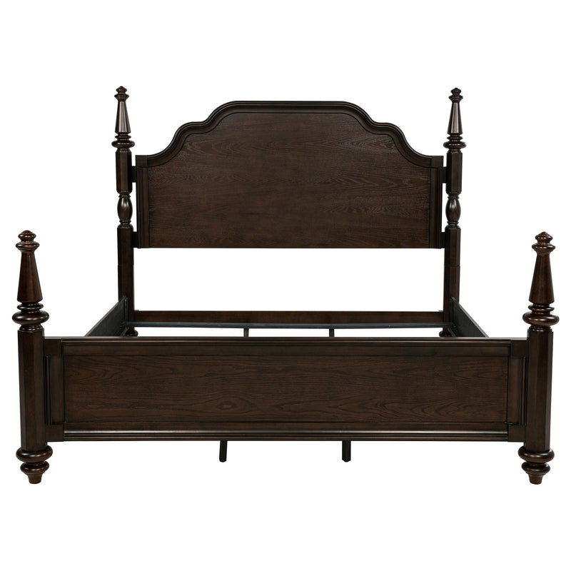  Coaster Furniture Andover 223631KE 63-inch Four Poster Eastern King Bed - Dark Oak IMAGE 3