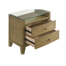 Coaster Furniture Granada 224922 2-Drawer Glass Top Nightstand - Natural Pine IMAGE 11