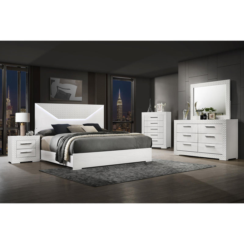 Coaster Furniture Ives 224943 6-Drawer Dresser Cabinet - White High Gloss IMAGE 10