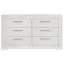 Coaster Furniture Ives 224943 6-Drawer Dresser Cabinet - White High Gloss IMAGE 2