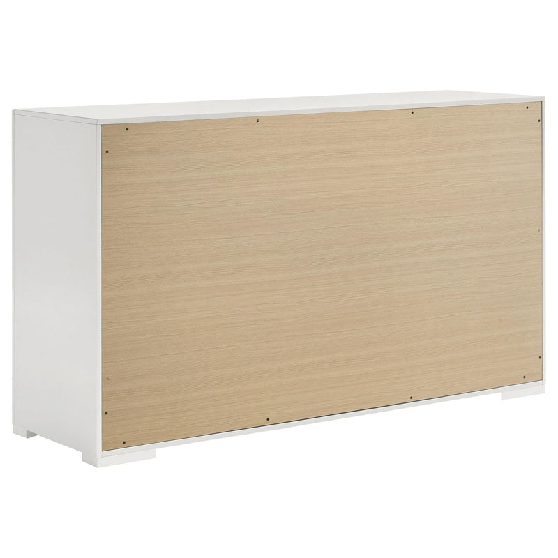 Coaster Furniture Ives 224943 6-Drawer Dresser Cabinet - White High Gloss IMAGE 5