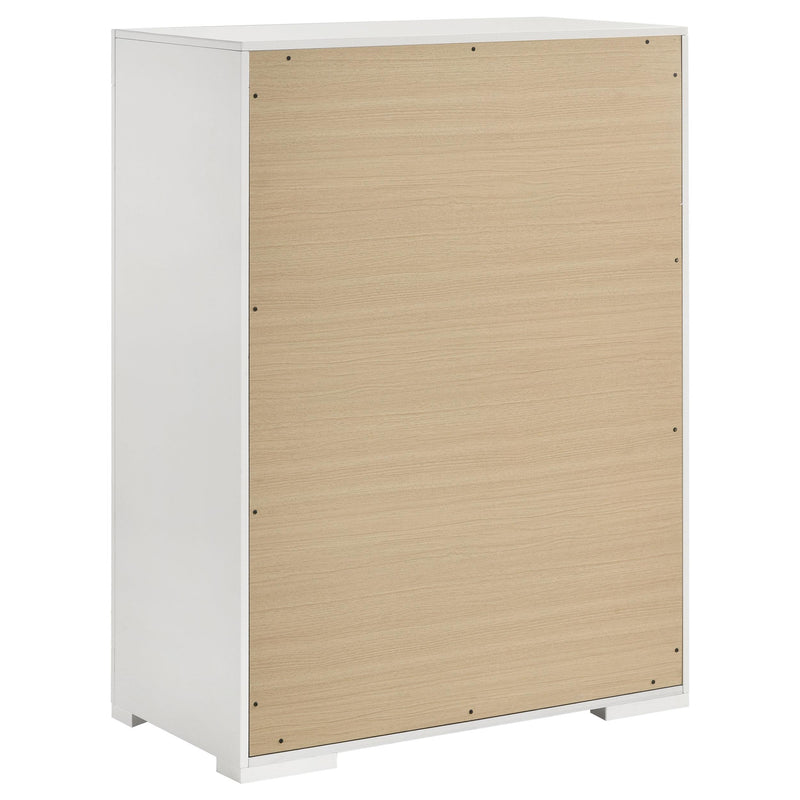 Coaster Furniture Ives 224945 5-Drawer Bedroom Chest of Drawers - White High Gloss IMAGE 5