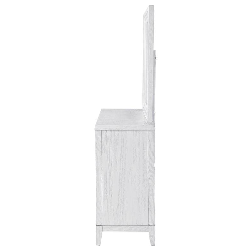 Coaster Furniture Marielle 224843M 6-Drawer Dresser with Mirror - Distressed White IMAGE 4