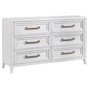Coaster Furniture Marielle 224843 6-Drawer Bedroom Dresser - Distressed White IMAGE 1