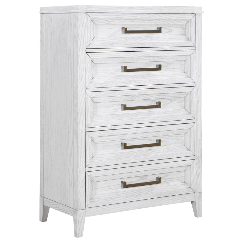 Coaster Furniture Marielle 224845 5-Drawer Bedroom Chest - Distressed White IMAGE 1