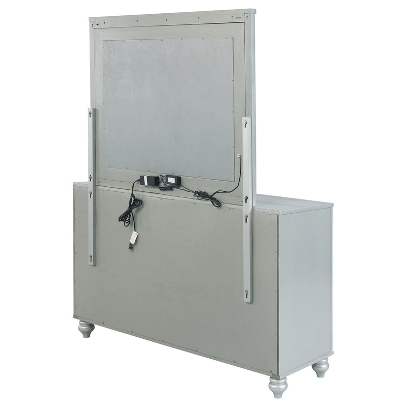 Coaster Furniture Gunnison 223213M 6-Drawer Dresser with Mirror - Silver Metallic IMAGE 7