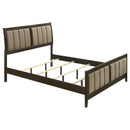  Coaster Furniture Wilkes 224421KW 51-inch Upholstered California King Bed - Dark Cocoa IMAGE 1