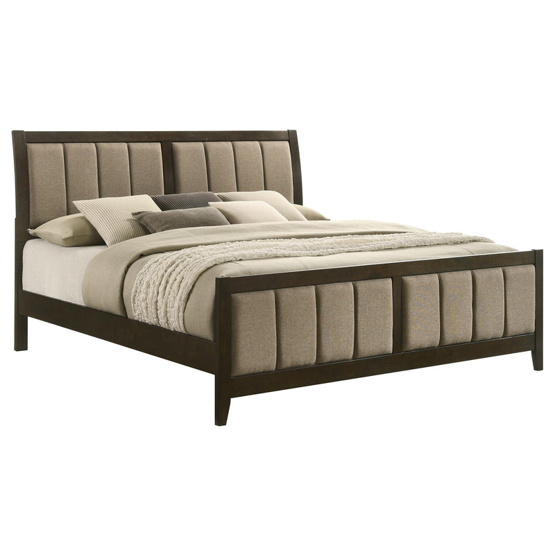  Coaster Furniture Wilkes 224421KW 51-inch Upholstered California King Bed - Dark Cocoa IMAGE 2