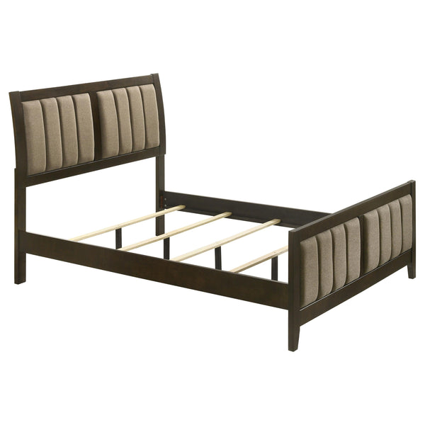  Coaster Furniture Wilkes 224421F 51-inch Upholstered Full Bed - Dark Cocoa IMAGE 1
