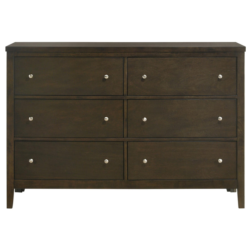 Coaster Furniture Wilkes 224423 6-Drawer Dresser Cabinet - Dark Cocoa IMAGE 2