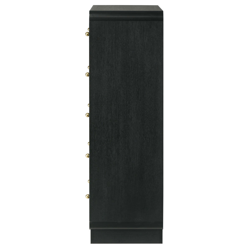Coaster Furniture Cavelle 223665 5-Drawer Chest of Drawers - Black IMAGE 4