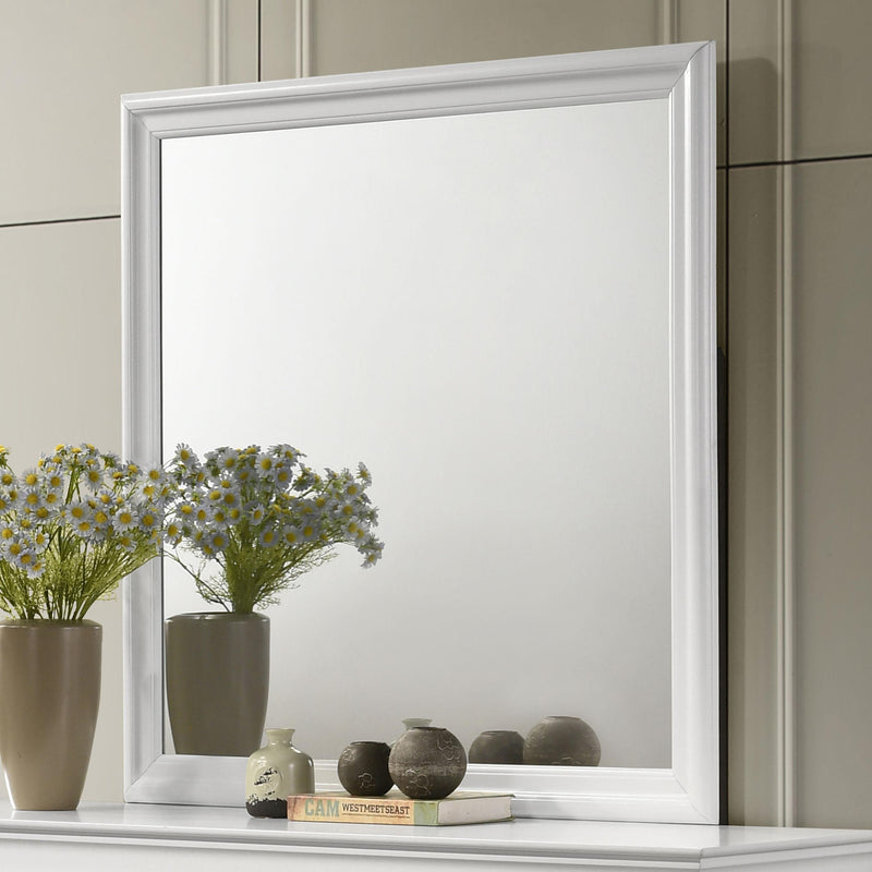  Coaster Furniture Louis Philippe 202444 Dresser Mirror - White IMAGE 3