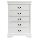  Coaster Furniture Louis Philippe 202445 5-Drawer Bedroom Chest - White IMAGE 2
