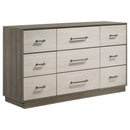 Coaster Furniture Fenwick 224983 9-Drawer Dresser - Grey Oak IMAGE 1
