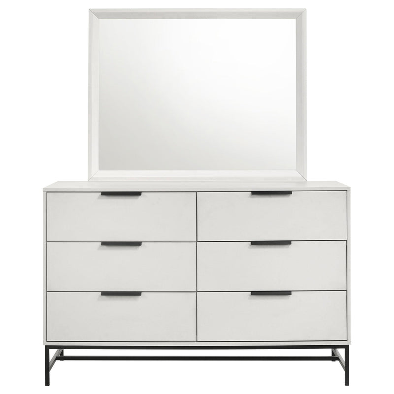 Coaster Furniture Sonora 224863M 6-Drawer Dresser with Mirror - White IMAGE 2