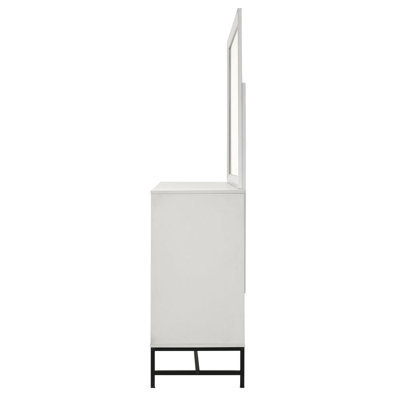 Coaster Furniture Sonora 224863M 6-Drawer Dresser with Mirror - White IMAGE 4