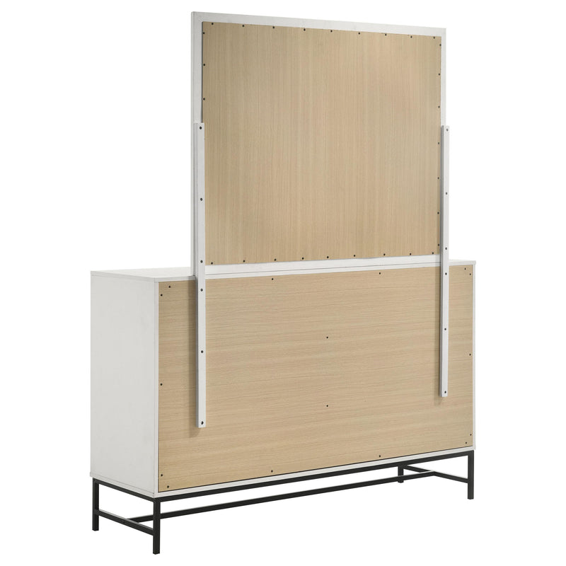 Coaster Furniture Sonora 224863M 6-Drawer Dresser with Mirror - White IMAGE 5